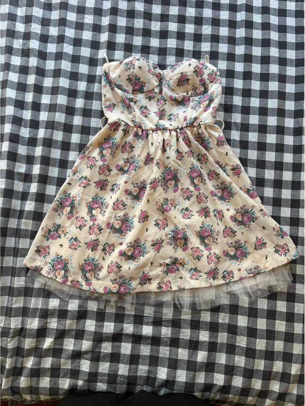Vintage Y2K Rue21 fit and flare mini party dress
